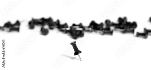 Photo: The lonely thrust pin. The lonely thrust pin.
