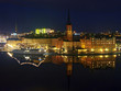 A night view of Stockholms old city