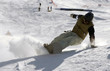 A health lifestyle image of snowboarder after incidence A health lifestyle image of snowboarder after incidence