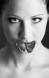 Beauty portrait of a woman with butterfly