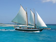Sail boat on the sea
