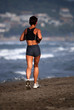 jogging on beach