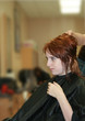 Girl getting her hair done
