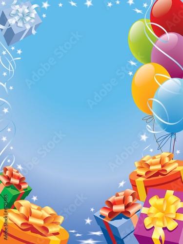 birthday party balloons decoration. Balloons decoration ready for