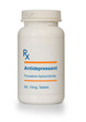 Bottle of antidepressant medication
