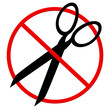 Illustration: Scheren Verbot Scheren Verbot