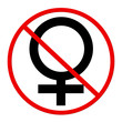 Illustration: Frauen Verbot Frauen Verbot
