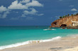 View of Caribbean Beach with Storm Clouds Approaching View of Caribbean Beach with Storm Clouds Approaching