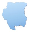 Suriname map filled with light blue gradient Suriname map filled with light blue gradient