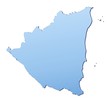 Nicaragua map filled with light blue gradient Nicaragua map filled with light blue gradient