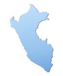 Peru map filled with light blue gradient Peru map filled with light blue gradient