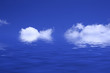 sky with clouds being reflected in water