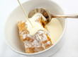 Apple Strudel with cream