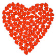 Photo: Heart shape made of little hearts (glassy beads). Heart shape made of little hearts (glassy beads).