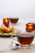 tea cups with tea