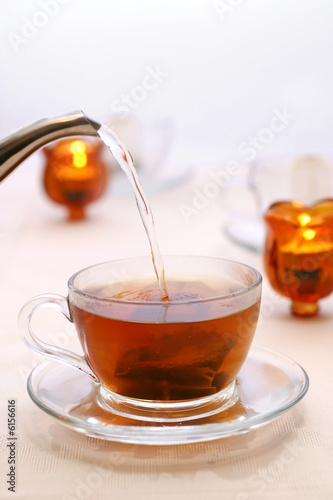 Photo: hot black tea flow hot black tea flow