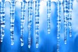 Blue icicles Blue icicles