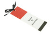 Paper label with "space to advertise" on white  background