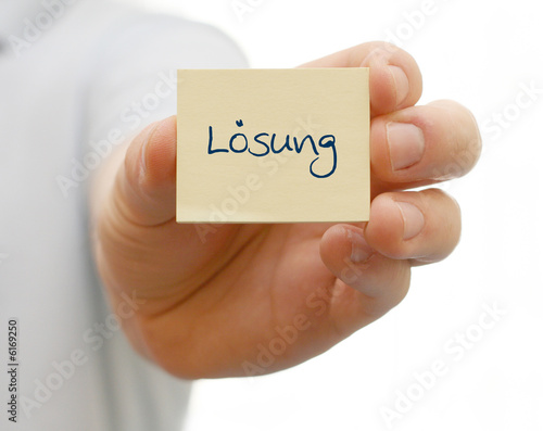 Notizzettel mit Lösung