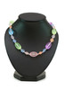 Necklace with coloured stones isolated on the white