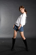 woman in boots posing