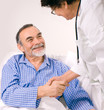 shake hands with a patient