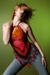 Beautiful redhead woman