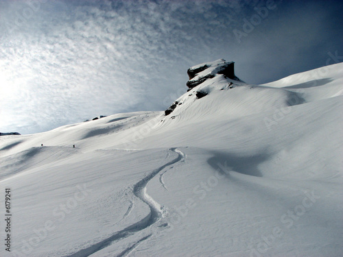 Trace sous le Bouton, massif de la Tournette