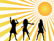 Dancing Girls Sun Beams