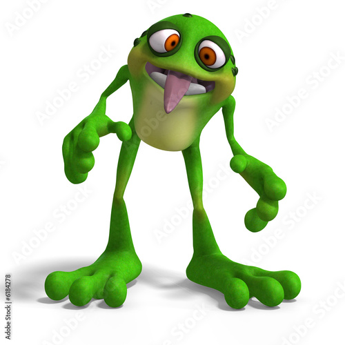 funny cartoon faces. Cartoon Frog with funny