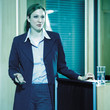 Business woman lecturing