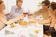 Friends at dinner