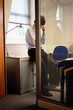 Man alone in office