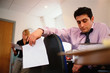 Tired business man at desk