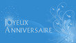 Carte Anniversaire Bleu Fleurs Soleil