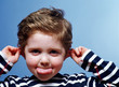 Boy making faces