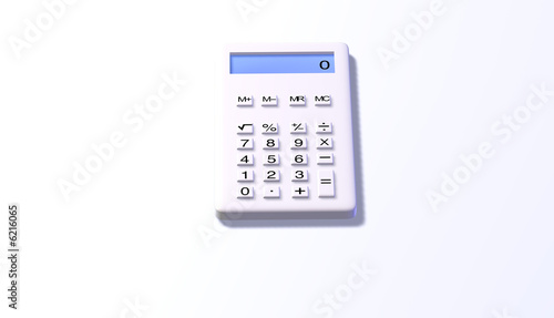 Illustration: Taschenrechner white design reset front Taschenrechner white design reset front