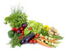 Photo en ligne au meilleur prix Fresh bio vegetables, white background, reflective surface