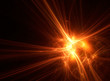 Abstract red fractal lake an energy explosion.