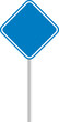 señalamiento azul