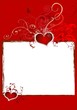 Karte rotes Herz - Hintergrund