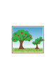 illustration of two trees with blue sky