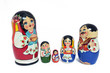 Russian Dolls family - isolated Russian Dolls family - isolated
