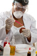 A medical scientist conducting laboratory tests