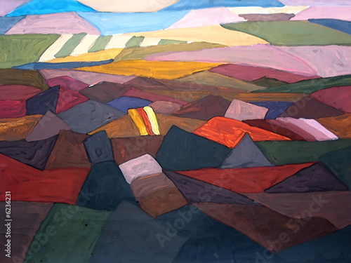 Illustration: Abstract land painting Abstract land painting