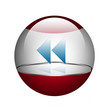 Sphere with arrows.