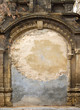 Ancient immured arch within old shell rock wall
