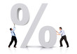 business men with a percentage sign