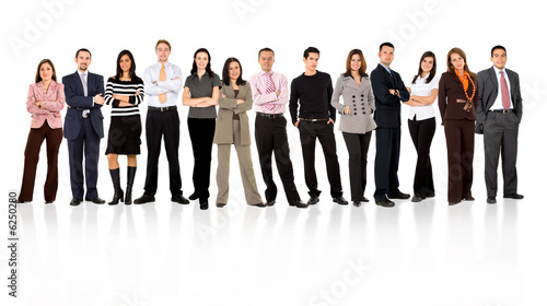 business team formed of young