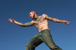 Male model with tattoos on his body Male model with tattoos on his body